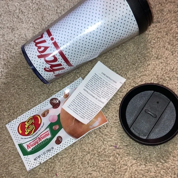 FINAL DROP 🚨 NWOT Famous Krispy Kreme Donut Coffee Travel Mug Jelly Beans Gift - Picture 2 of 4
